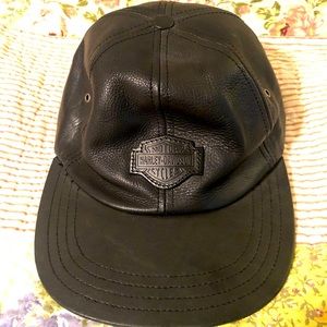 Vintage Harley Davidson leather hat cap rare